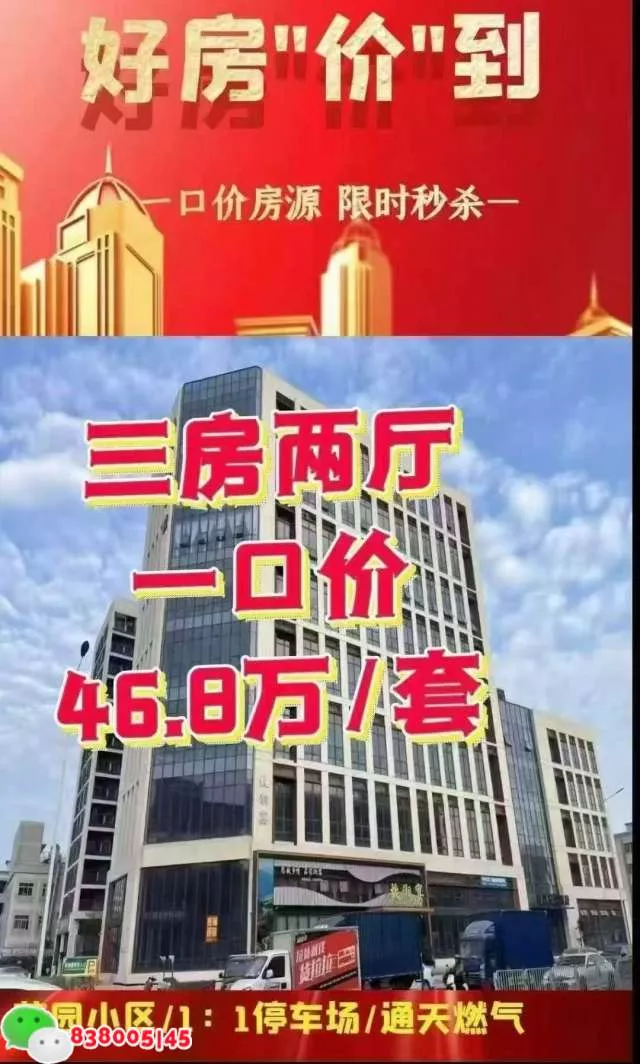 东莞万江翰林实验学校附近大型小产权房《清林苑》三房抢购价46.8万